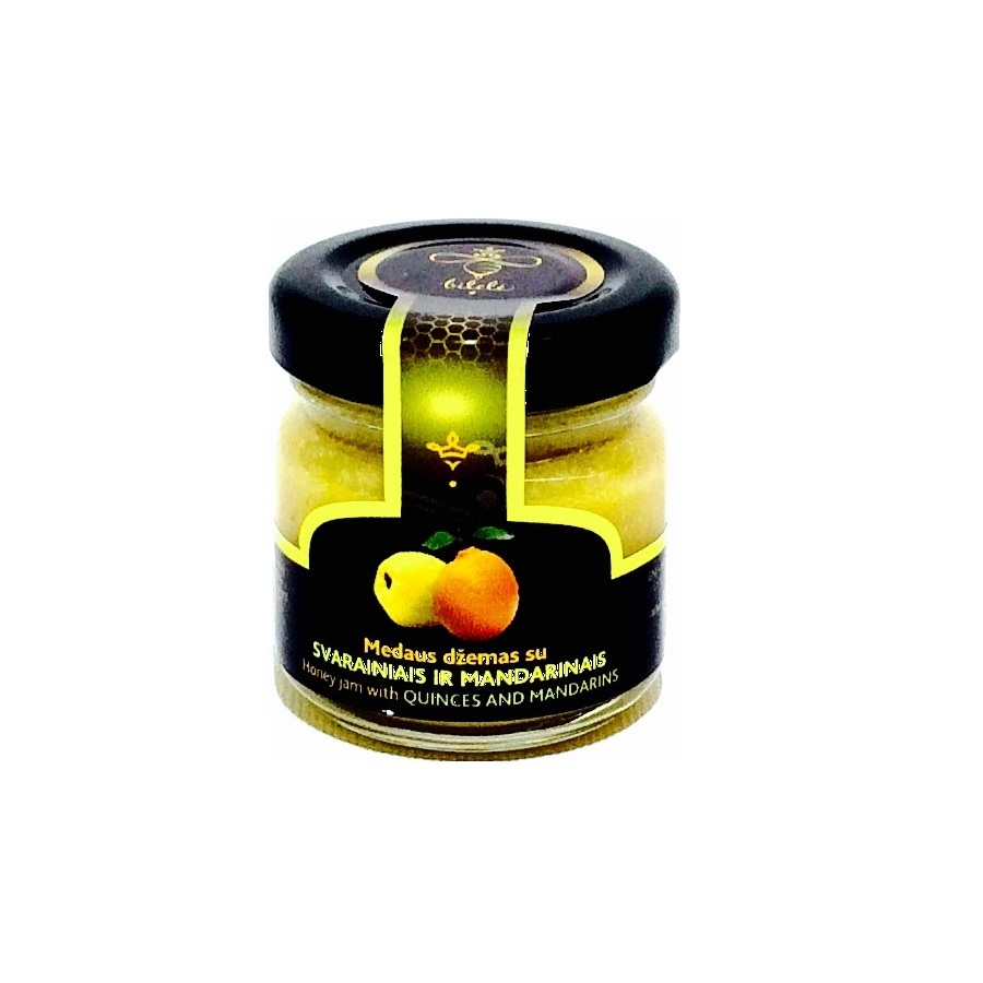 HONEY JAM WITH TANGERINE AND QUINCE - 40gr GLASS JAR